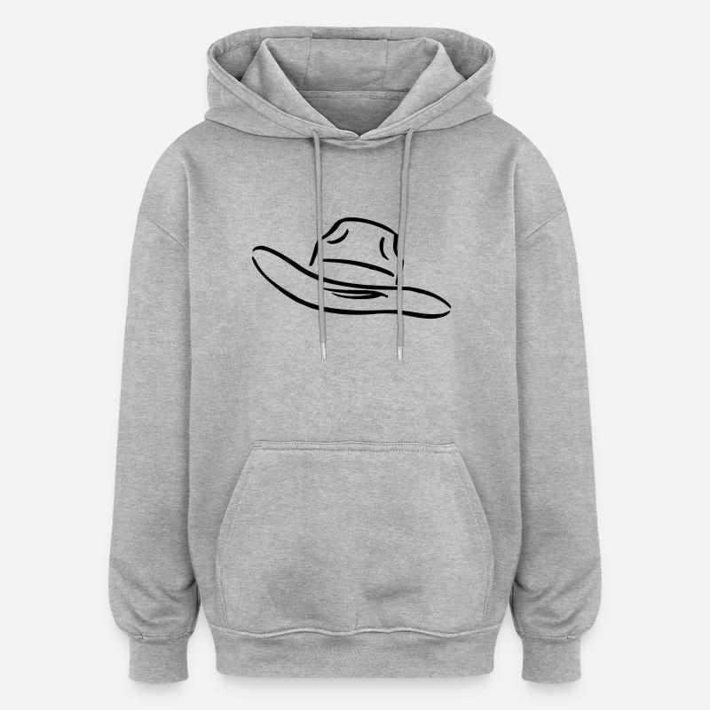 hut ... von wicki_de - Oversized Unisex Hoodie - Grau meliert