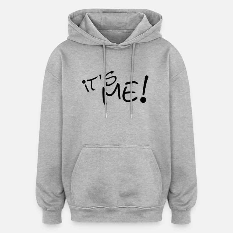 c'est moi - Sweat à capuche oversize unisexe - gris chiné