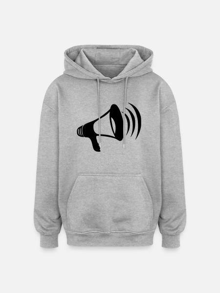 megaphone - Oversized Unisex Hoodie - heather grey