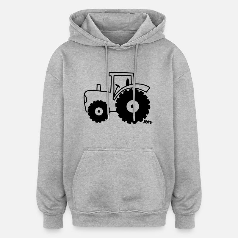 Auto - Sweat à capuche oversize unisexe - gris chiné