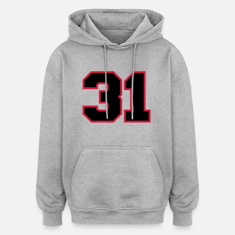 number31 - Oversized Unisex Hoodie - heather grey