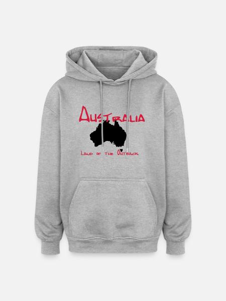 Australien - Oversized Unisex Hoodie - Grau meliert