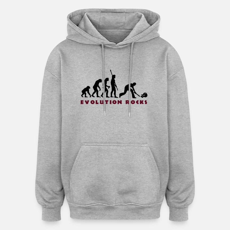 evolution_smash_guitar_01_b_2c - Sweat à capuche oversize unisexe - gris chiné