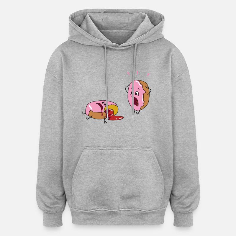 murder - Oversized Unisex Hoodie - heather grey