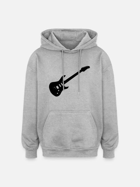 gitarre - Oversized Unisex Hoodie - heather grey