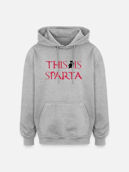 This is Sparta - Oversized Unisex Hoodie - Grau meliert