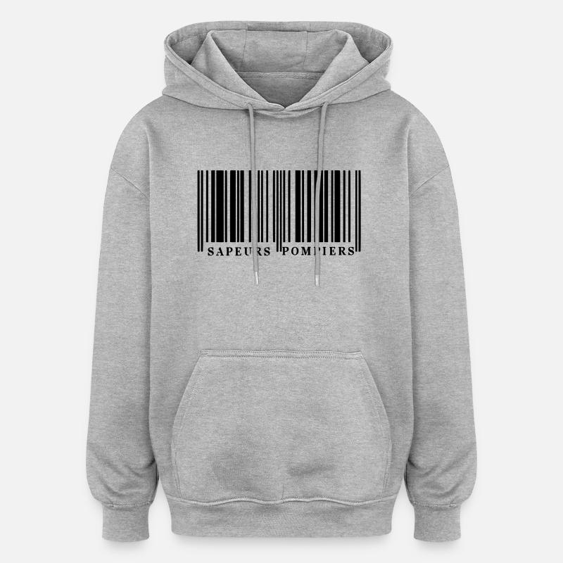 Barcode SP1 - Oversized Unisex Hoodie - heather grey