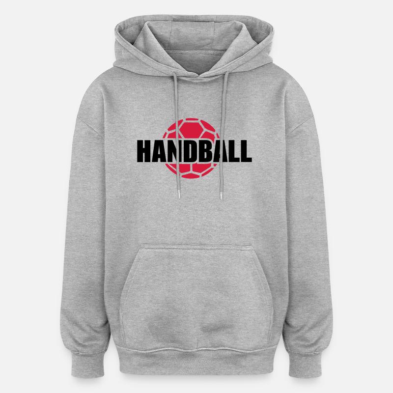 Handball - Sweat à capuche oversize unisexe - gris chiné