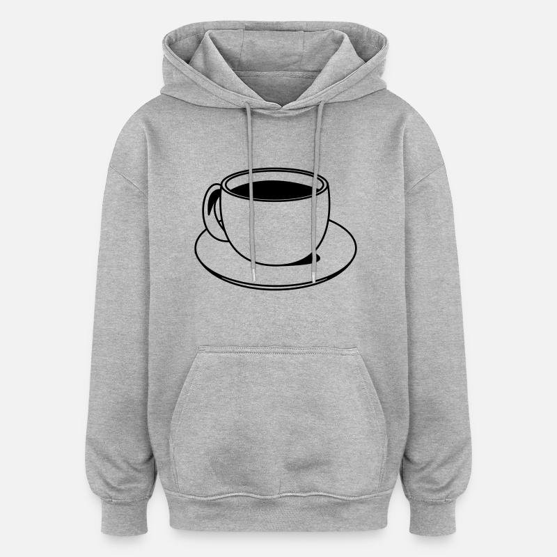 tasse - Sweat à capuche oversize unisexe - gris chiné