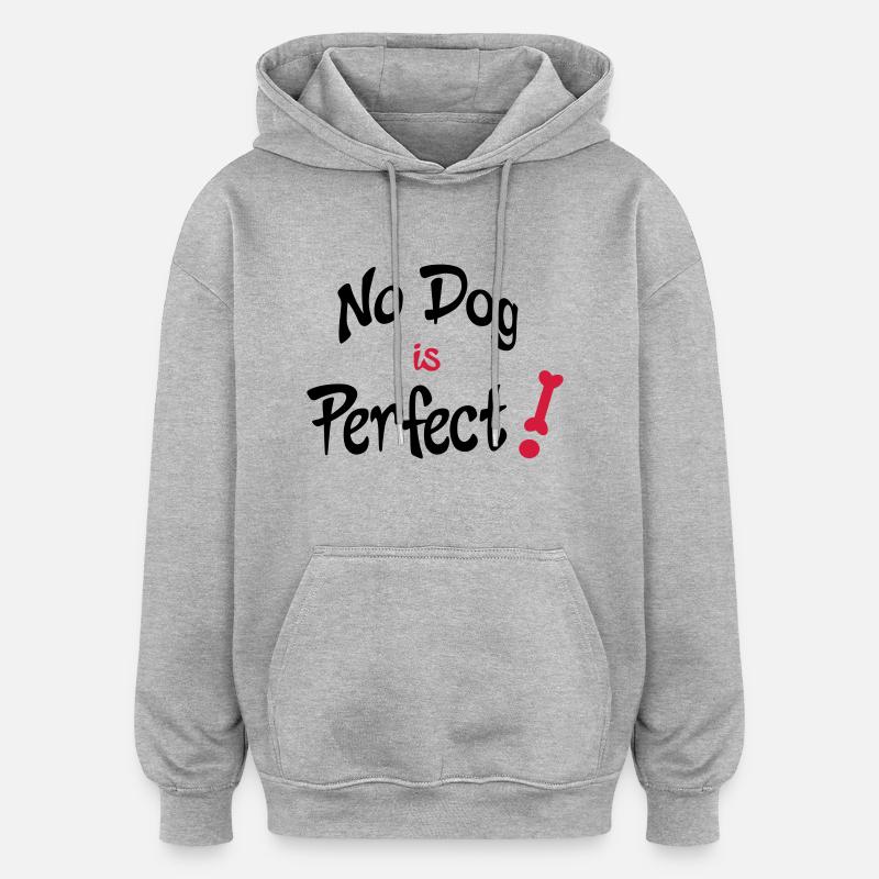 drôle de chien - Sweat à capuche oversize unisexe - gris chiné