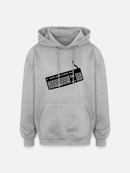Keyboard - Oversized Unisex Hoodie - heather grey