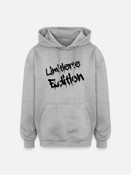 limitierte_edition - Oversized Unisex Hoodie - Grau meliert