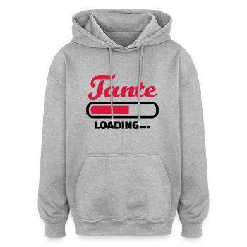 Tante - Oversized Unisex Hoodie - Grau meliert - Vorne - Noah (186cm)