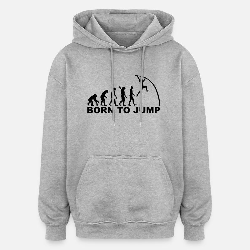 Evolution Pole vault - Oversized Unisex Hoodie - heather grey