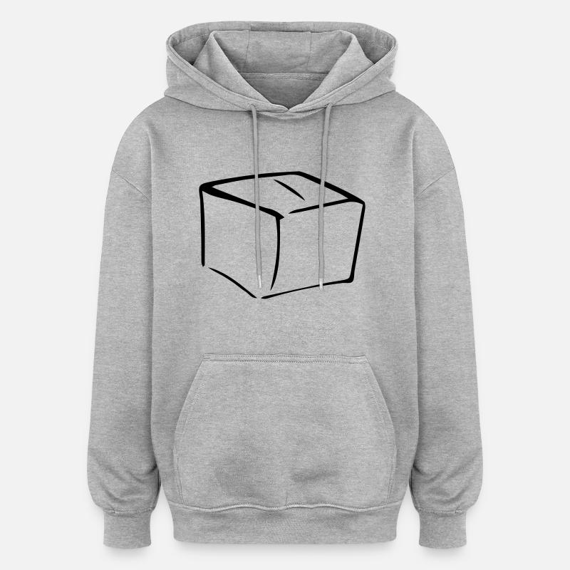 Packet,Papier,Post,Geschäft,Kasten,Versand - Oversized Unisex Hoodie - Grau meliert