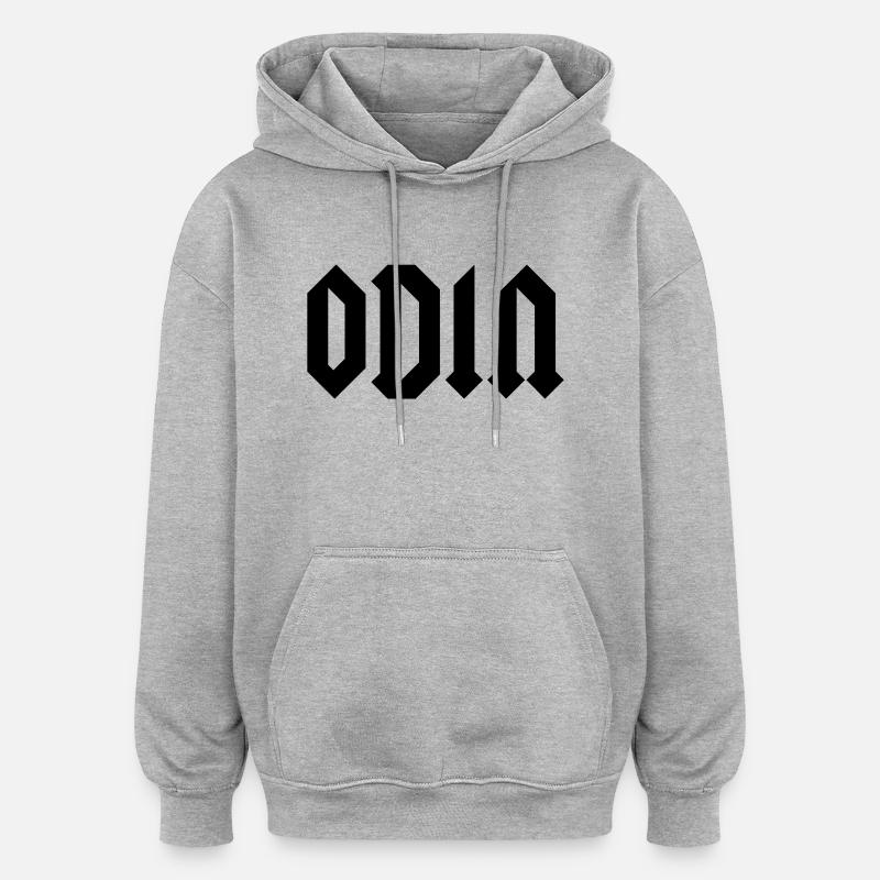 Odin - Sweat à capuche oversize unisexe - gris chiné