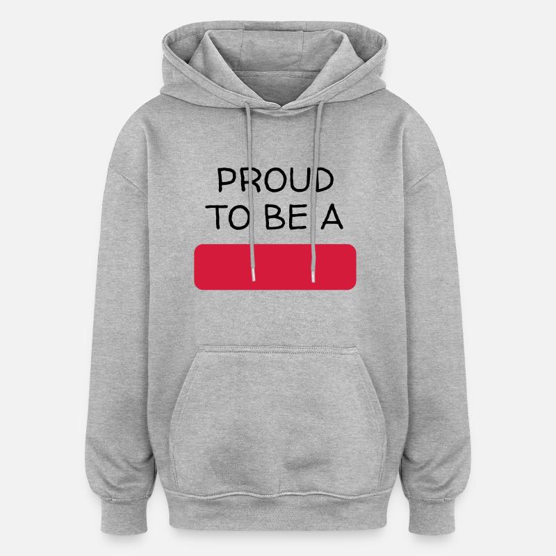 Anpassen / Anpassung / fertigen / Customize it - Oversized Unisex Hoodie - Grau meliert