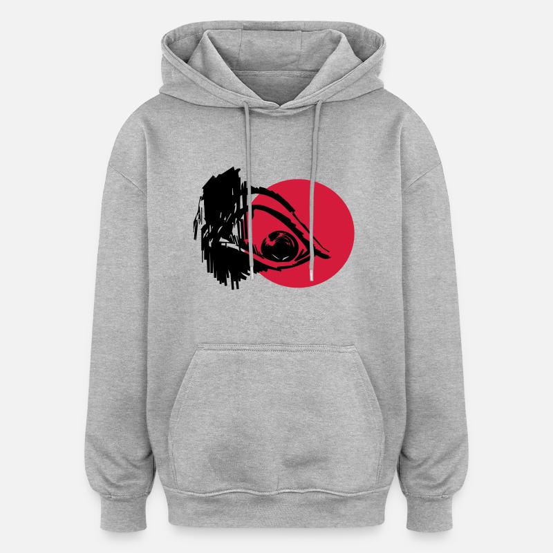 Evil Eye - Art Design - Oversized Unisex Hoodie - heather grey