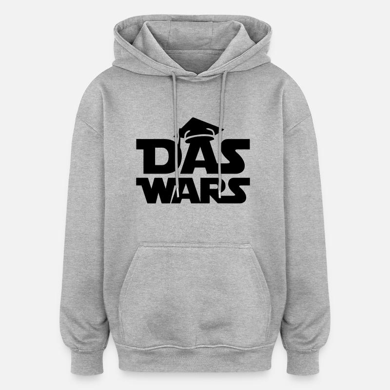abi das wars - Oversized Unisex Hoodie - Grau meliert