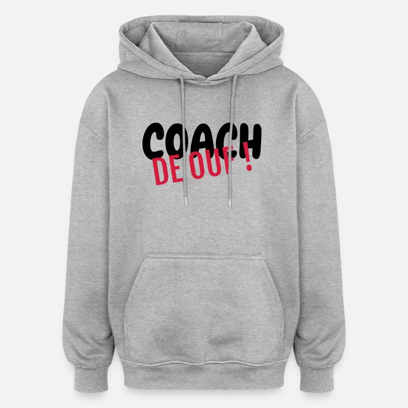 Coach / Coaching / Trainer / Sport - Oversized Unisex Hoodie - Grau meliert