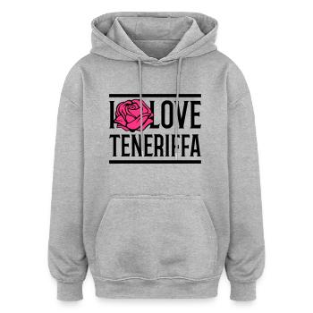 i love teneriffa - Oversized Unisex Hoodie - Grau meliert - Vorne - Noah (186cm)