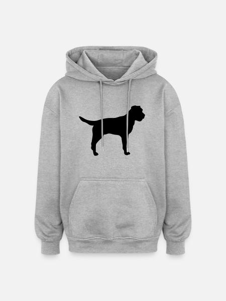 Border Terrier - Oversized Unisex Hoodie - heather grey