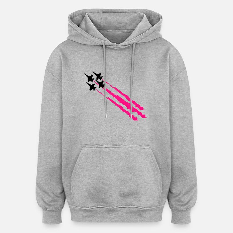 Tourbillon - Sweat à capuche oversize unisexe - gris chiné