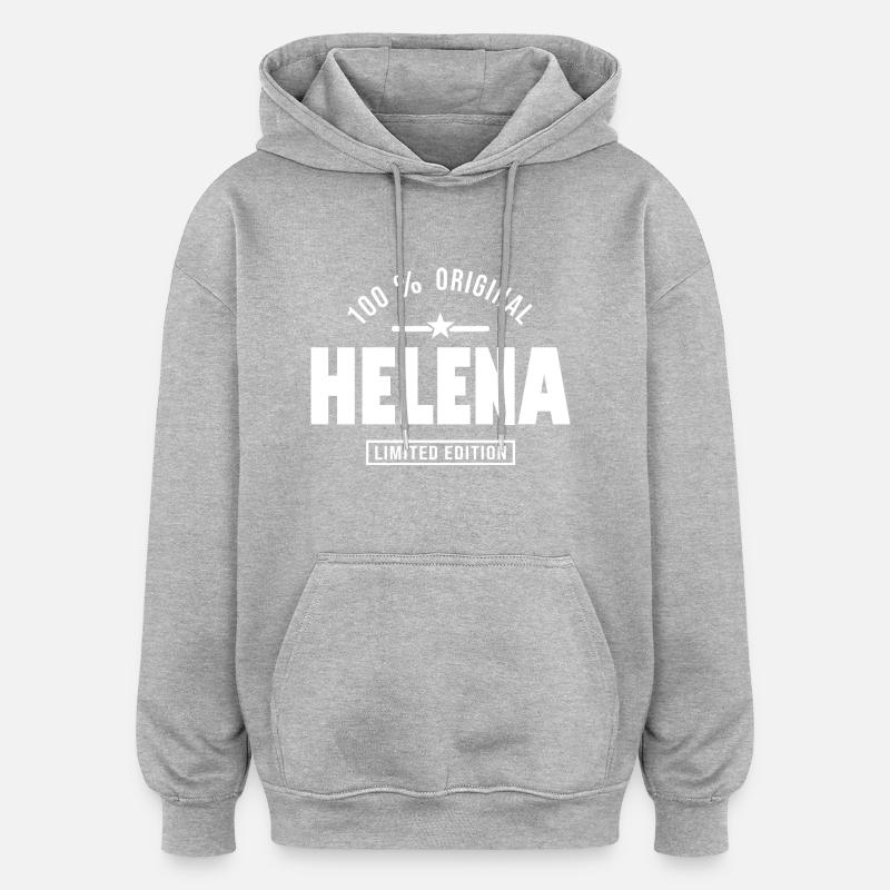 Helena, helena - Sweat à capuche oversize unisexe - gris chiné