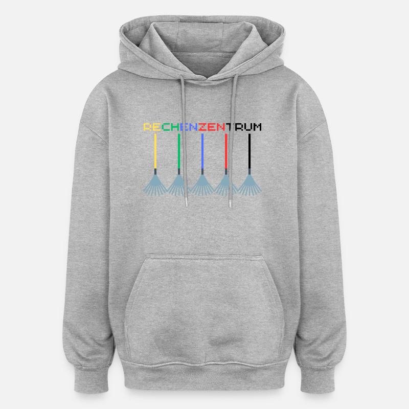 Rechenzentrum IT Admin Nerd Informatik - Oversized Unisex Hoodie - Grau meliert