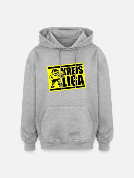 Kreisliga Fussball - Oversized Unisex Hoodie - Grau meliert