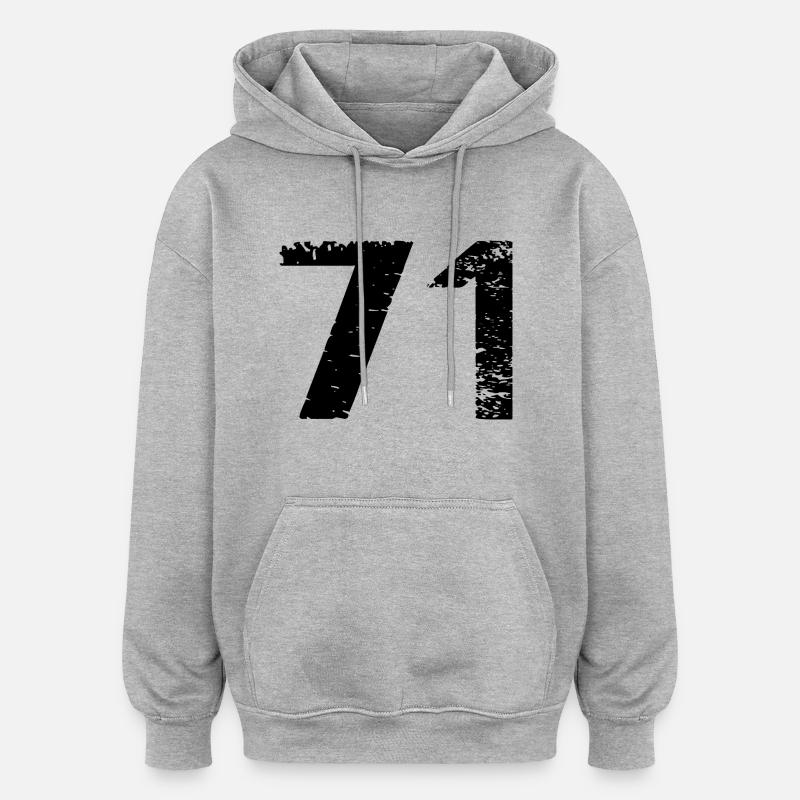 Maillot à 71 numéros - Sweat à capuche oversize unisexe - gris chiné
