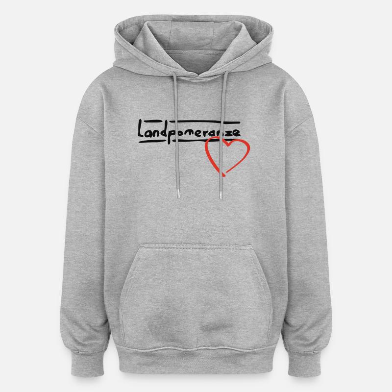 Hillbilly - Sweat à capuche oversize unisexe - gris chiné