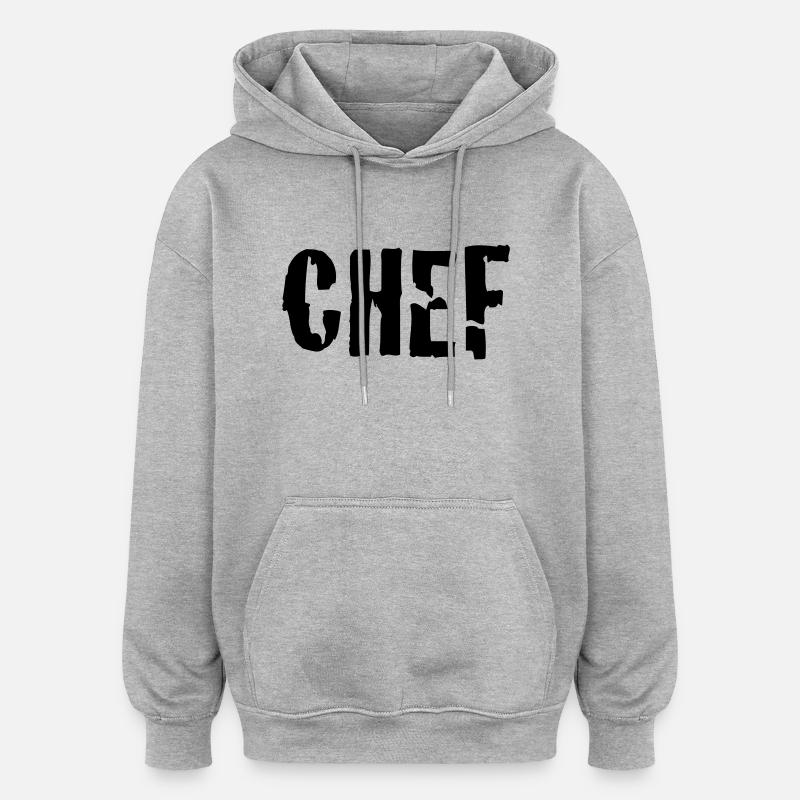 chef - Oversized Unisex Hoodie - heather grey