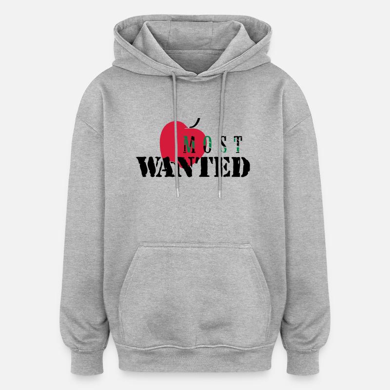 appel most wanted_Vec_3 fr - Sweat à capuche oversize unisexe - gris chiné