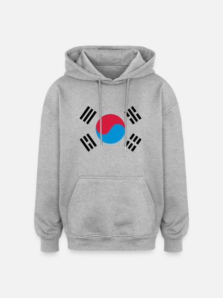 South Korea - Oversized Unisex Hoodie - heather grey