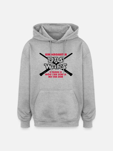 DAS WARS_v2 - Oversized Unisex Hoodie - Grau meliert