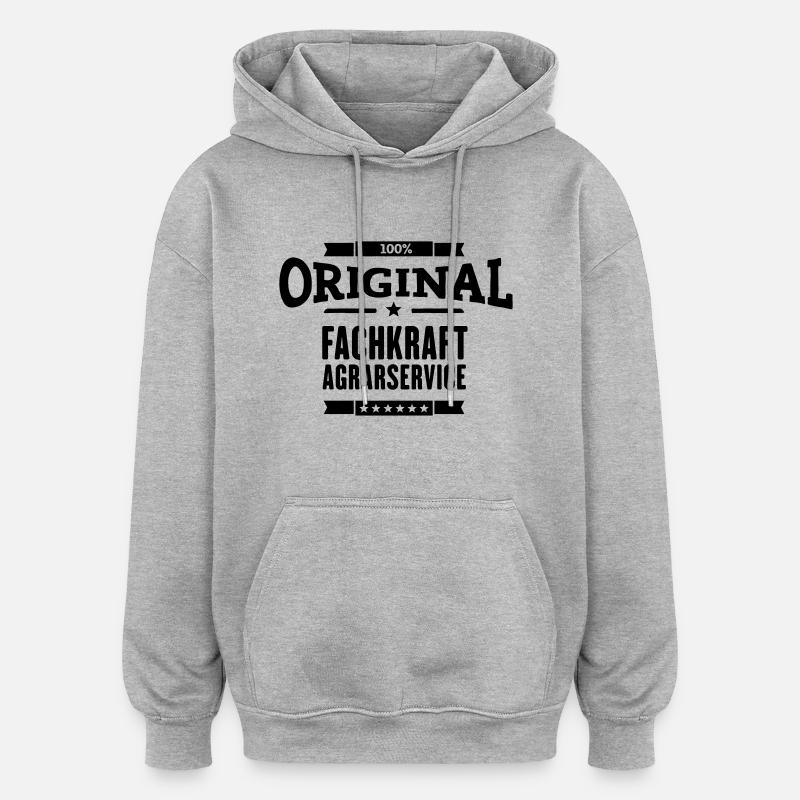 Fachkraft Agrarservice - Oversized Unisex Hoodie - Grau meliert