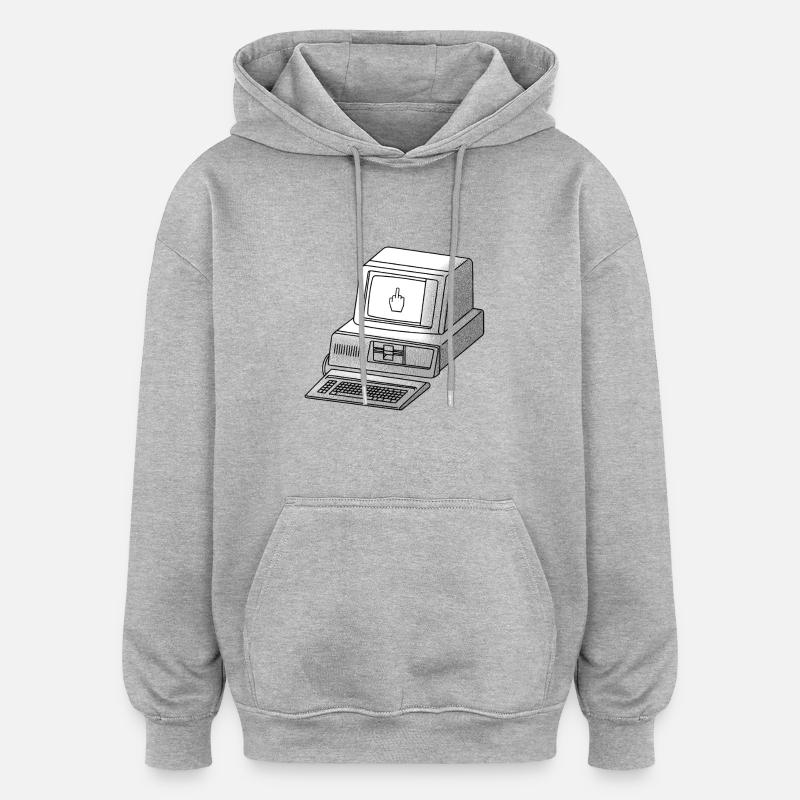 cyberpunk hackfleisch - Oversized Unisex Hoodie - Grau meliert