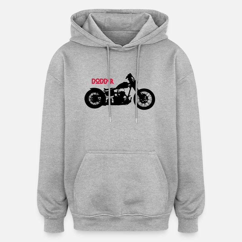 Bobber - Sweat à capuche oversize unisexe - gris chiné