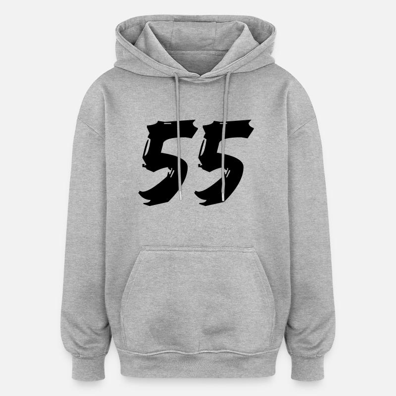 Brushed 55 - Oversized Unisex Hoodie - Grau meliert
