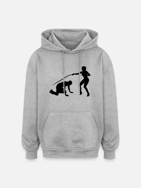 Bachelor-Junge - Oversized Unisex Hoodie - Grau meliert