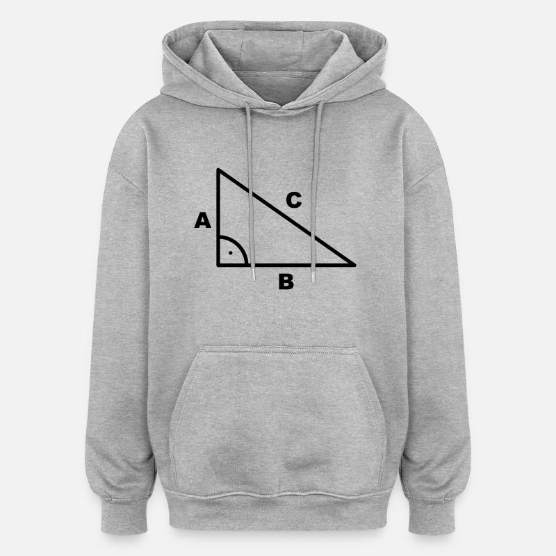 Math symbol - triangle - right angle - Oversized Unisex Hoodie - heather grey
