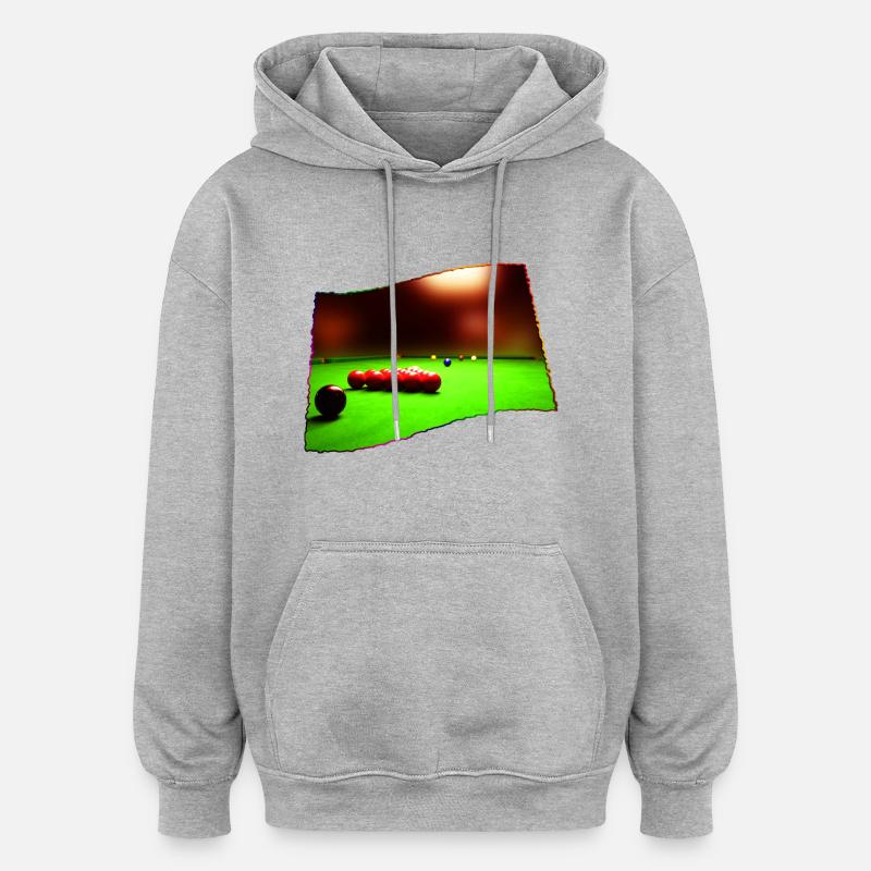 BILLARD - photo - Sweat à capuche oversize unisexe - gris chiné