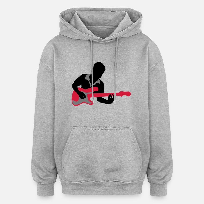 Gitarrist - Oversized Unisex Hoodie - Grau meliert