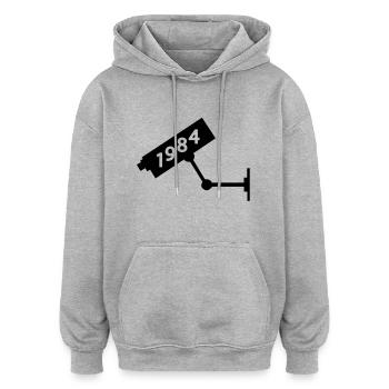 1984 - Oversized Unisex Hoodie - Grau meliert - Vorne - Noah (186cm)