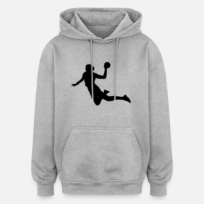 Handball féminin de - Sweat à capuche oversize unisexe - gris chiné