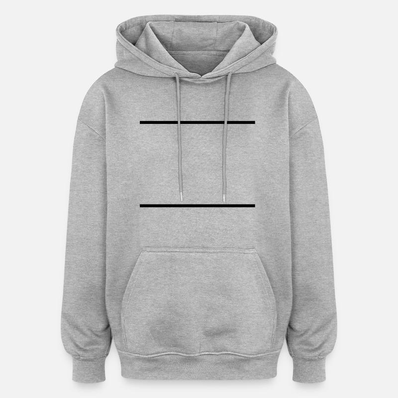 linien__f1 - Sweat à capuche oversize unisexe - gris chiné