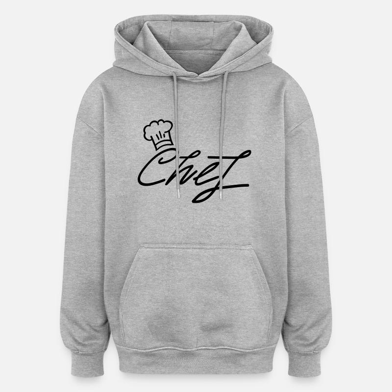 chefkoch_f1 - Sweat à capuche oversize unisexe - gris chiné