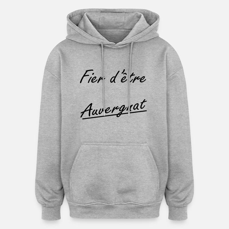 auvergnat - Sweat à capuche oversize unisexe - gris chiné