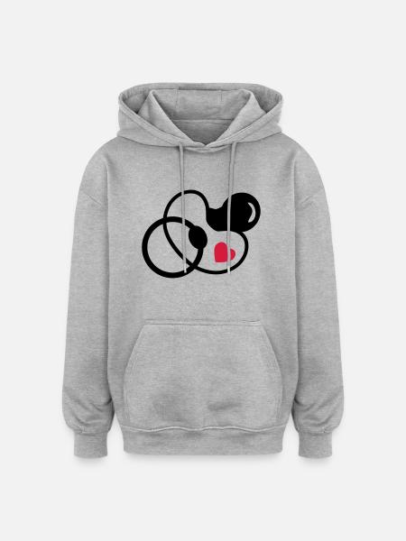 baby - pacifier - Oversized Unisex Hoodie - heather grey